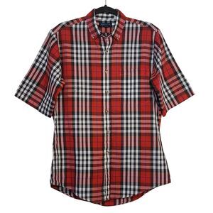 Bristol Blues VTG Men's Red Plaid Button Down Shirt M